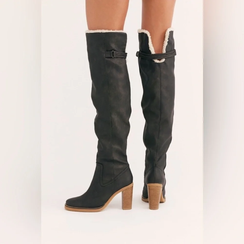 FREE‎ PEOPLE Vegan Blake Heel Boot Sz 37